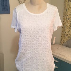 Talbots NWT white lacy t-shirt